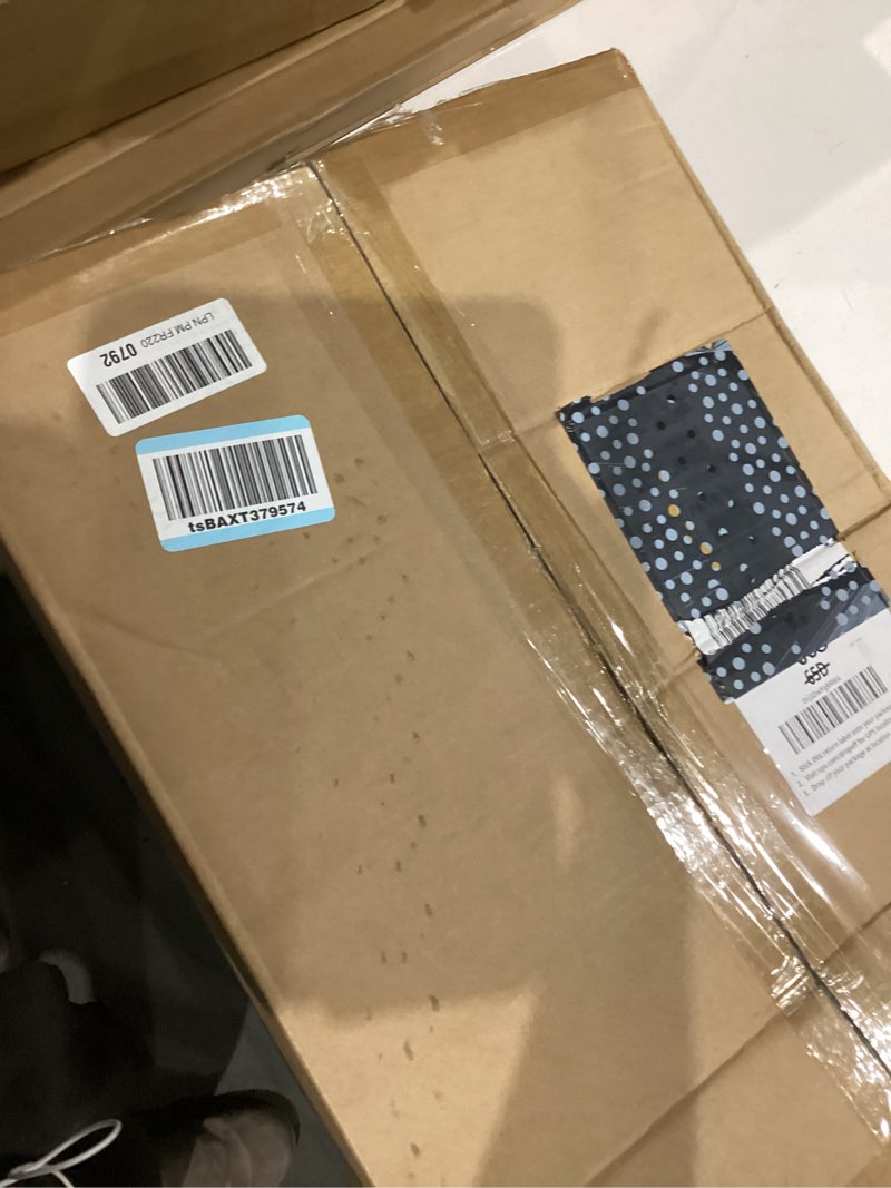 Condition photo showing New/Like New for anasta dual pull out trash can under cabinet rack, no can included, under sink trash can pull out holds double 7-9 gal/2 * 35 qt recycle bin garbage can combo, inside cabinet size â‰¥16''w 22" d 17''h silver-no trash can included