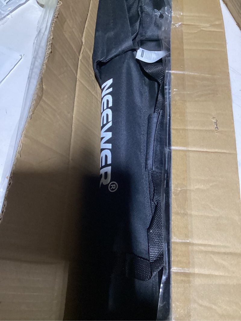 Condition photo showing New/Like New for Neewer Photo Studio Backdrop Support System, 10ft/3m Wide 6.6ft/2m High Adjustable Background Stand with 4 Crossbars, 6 Backdrop Clamps, 2 Sandbags, and Carrying Bag for Portrait & Studio Photography 10ft x 6.6ft