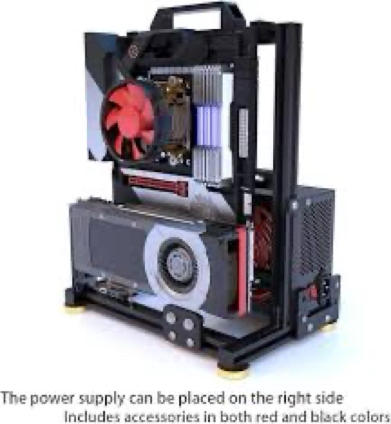 PC Test Bench,Open Air PC Case,Open Frame Computer Chassis, DIY Stackable Techbench Server Rack Moun