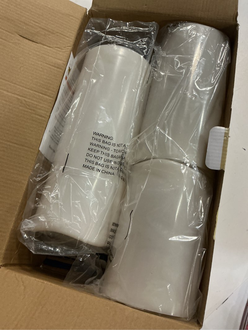 Condition photo showing New/Like New for amagic 3 pack 4"x 6"8" 10" outdoor plastic electric flameless candles with remote control and timer, battery operated flickering led pillar fake candle for home, wedding decor, ivory 4"x6"8"10"-ivory