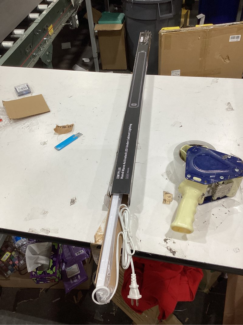 Condition photo showing New/Like New for MYPLUS 36 Inch Under Cabinet Lights with Hand Wave, Under Counter Lighting 4000K Natural White,Dimmable,Plug and Play,LED Lights for Kitchen Cabinet, Cupboard, Closet, Desk 4000K-Natural White 36inch-1Pack