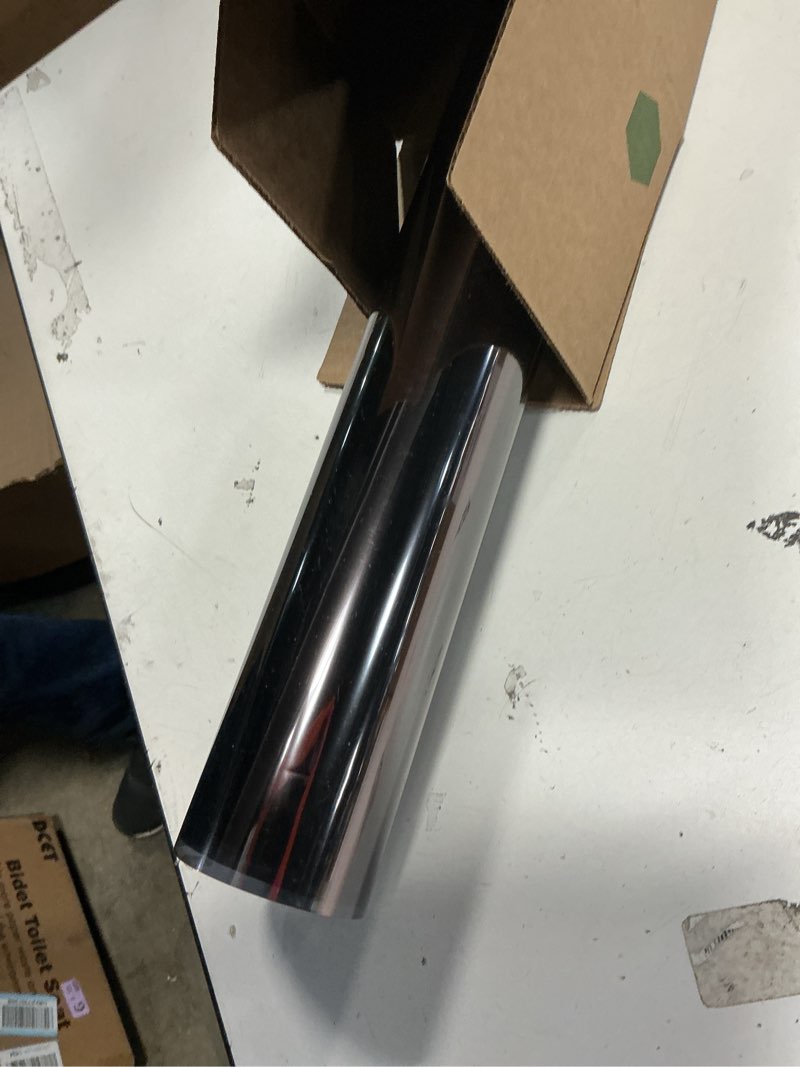 Condition photo showing As Is for One Way Window Privacy Film See Out Not in, Window Tint for Home, Reflective Mirror Glass Windows Coverings Sun Heat UV Blocking, Black-Silver, 29.5 inch x 78.74" 29.5 inch x 78.74Inch Black