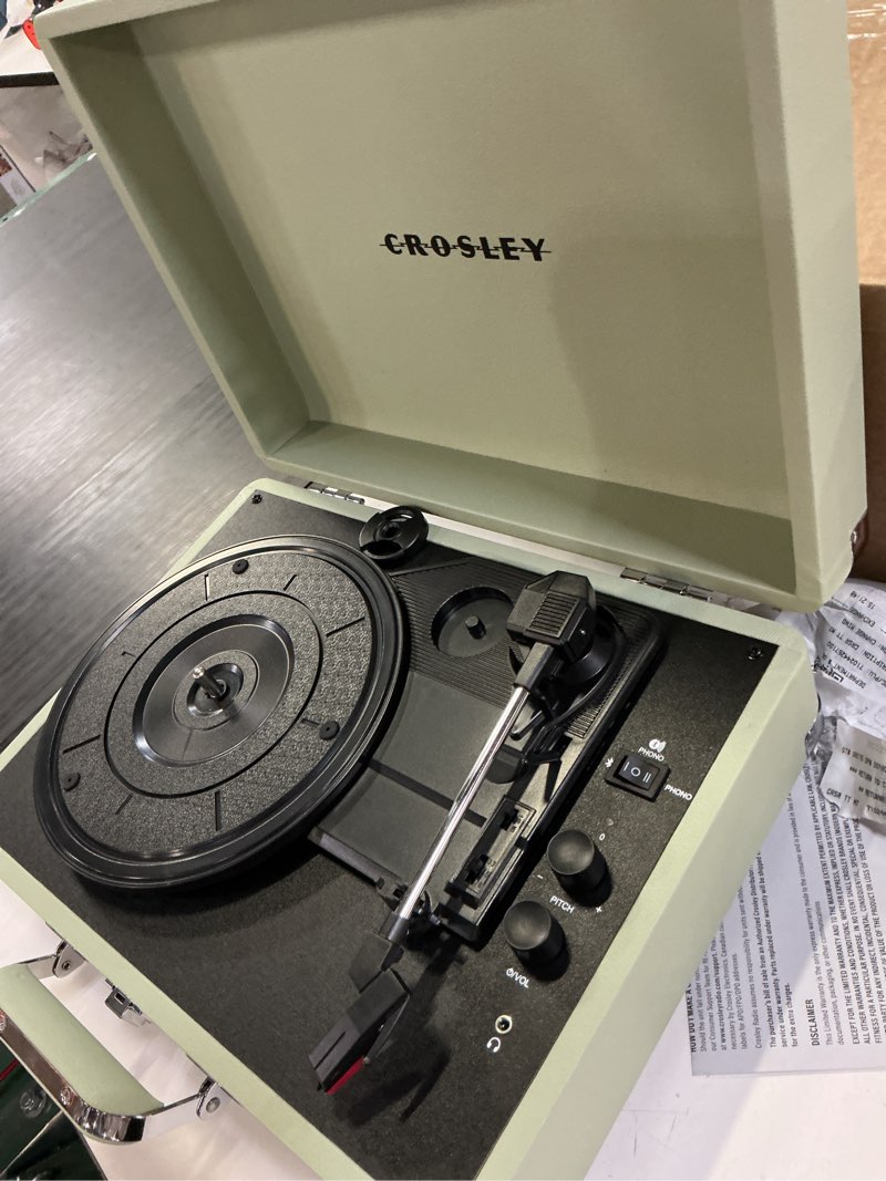 Condition photo showing Good Condition for crosley cruiser plus vinyl record player with speakers and wireless bluetooth - audio turntables