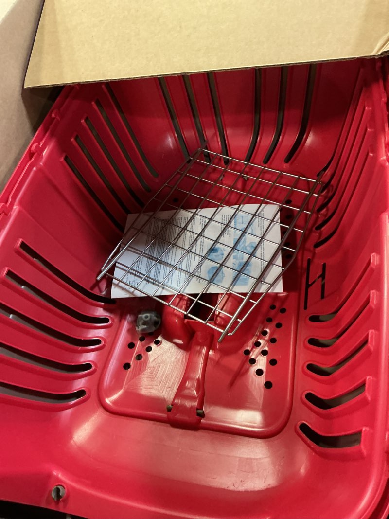 Condition photo showing Good Condition for midwest homes for pets spree travel carrier – hard-sided dog & cat carrier, small pet travel crate with handle, ventilated design, easy assembly, 24-inch, red red 24 inch
