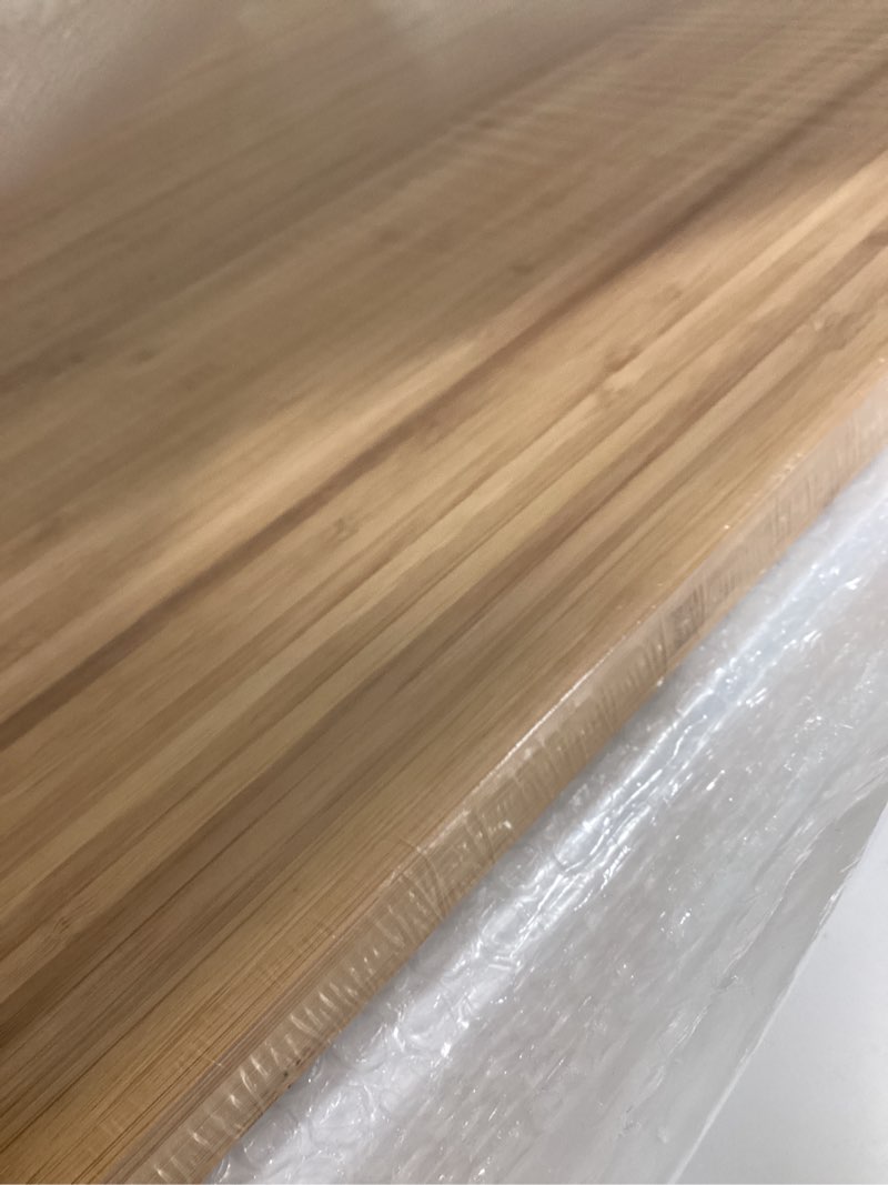Condition photo showing New/Like New for 24"x18" Bamboo Cutting Boards, XXL Charcuterie Cheese Platter Serving Tray with Handles and Juice Grooves, Solid Structure, Slim, Durable, Reversible 24"L x 18"W Brown