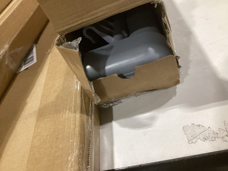 Condition photo showing As Is for Retractable Baby Gate for Stairs, 55" Wide Mesh Dog Gate Indoor, 34" Tall Child Gate for Doorways, Hallways, Deck, Indoor Outdoor Pet Baby Safety Essentials for Home, Grey Gray 55'' Wide