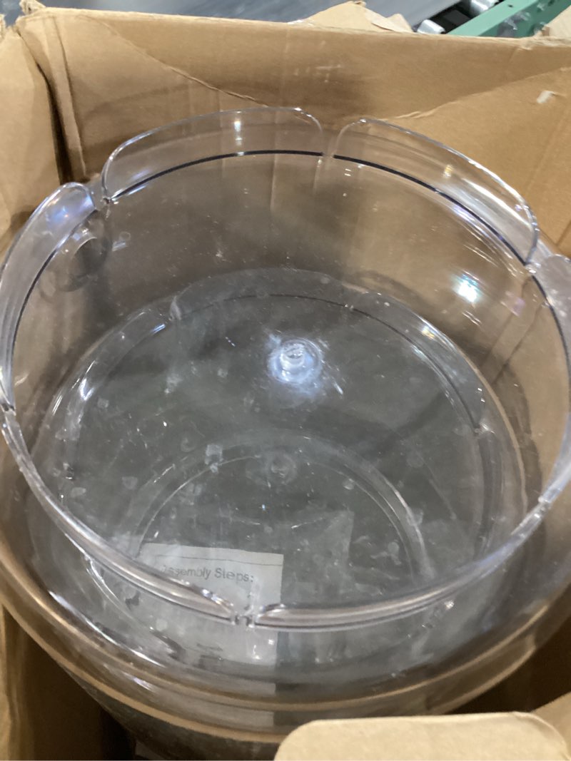 Condition photo showing As Is for 2 gallon beverage dispenser for parties 2 pack, bpa-free drink dispenser with no drip spigot, juice dispensers with stand, transparent plastic water dispenser, drink fountains with multi-function lid