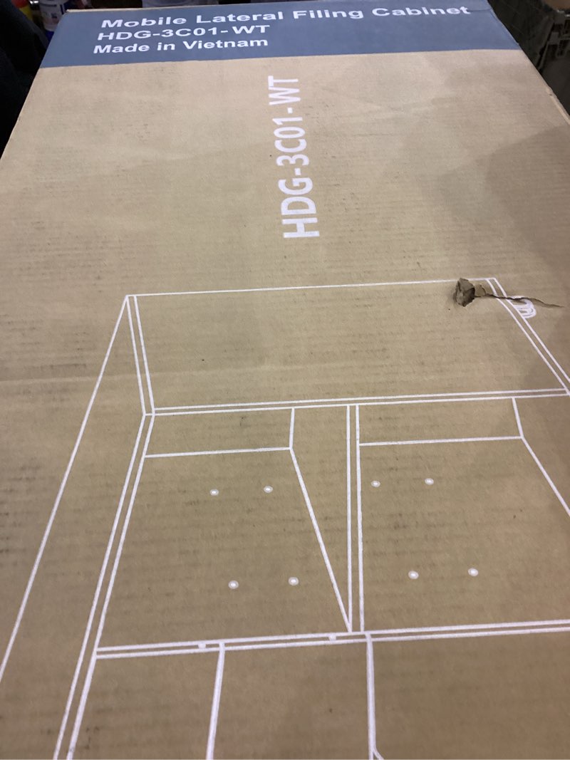 Mobile Lateral Filing Cabinet HDG-3C01-WT /ade in Vietnam