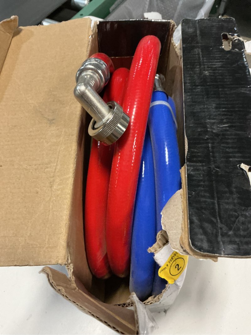 Condition photo showing Good Condition for eastman 2-pack 6-ft 3/4-in hose thread inlet x 3/4-in hose thread outlet braided stainless steel washing machine connector