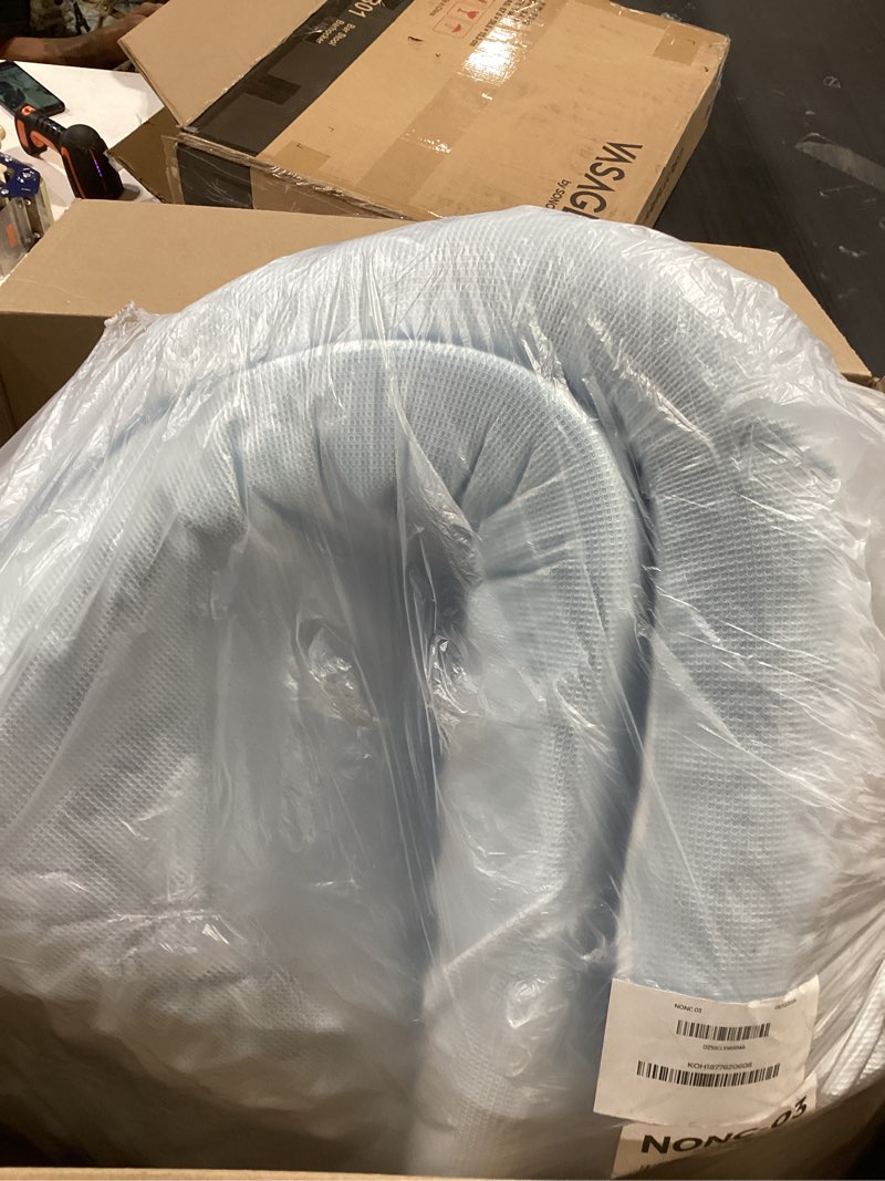 Condition photo showing As Is for queen size mattress pad pillow top mattress cover quilted fitted mattress stretches up 8-21" deep pocket cooling mattress topper