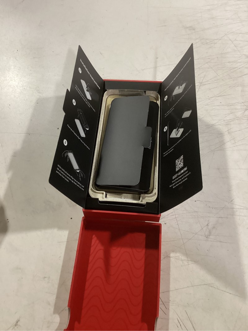 Condition photo showing Good Condition for bodyguardz red light converter screen protector – passive red light therapy for face - promotes better sleep, healthier skin, reduced eye strain – 9h tempered glass, easy install (iphone 16 pro max) red clear iphone 16 pro max