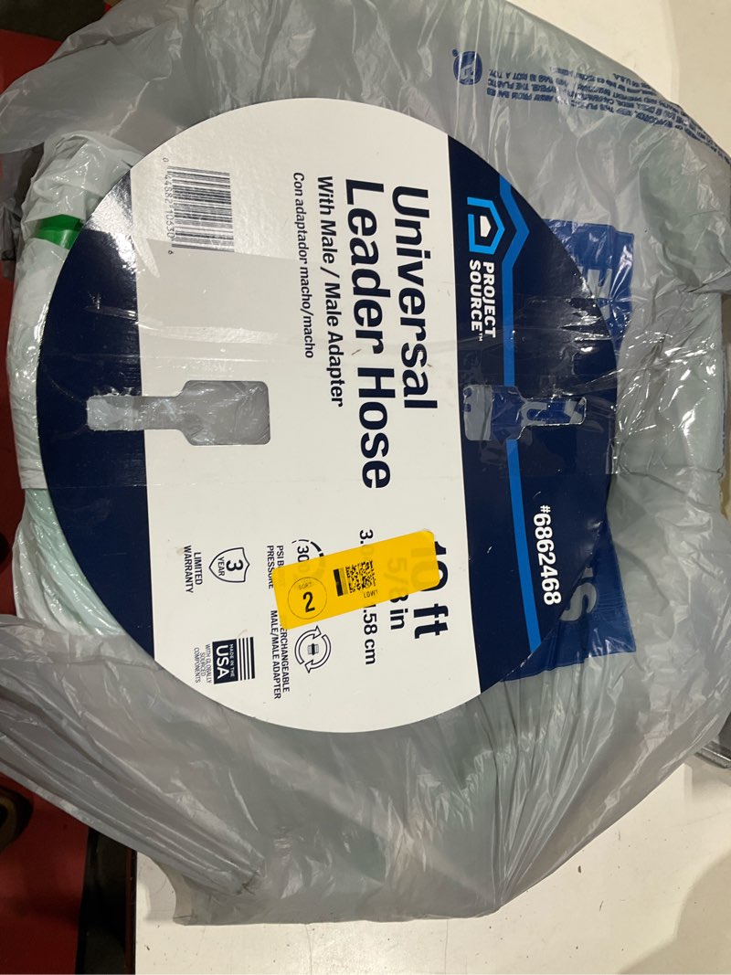 Condition photo showing As Is for project source project source leader hose 5/8-in x 10-ft light -duty vinyl green leader hose