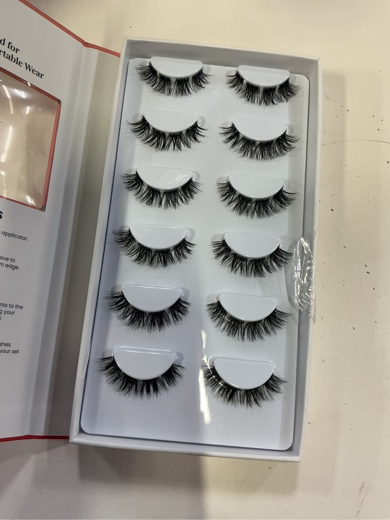 Condition photo showing New/Like New for flutterhabit the sweetheart preptech classic 6 pair underlash extensions, 11–13mm natural curl lash clusters, under lash eyelashes home application, medium volume doll eye, adhesive required 6 pair (pack of 1) sweetheart (preptech)
