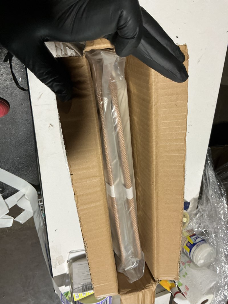 Condition photo showing Good Condition for CleverMade Collapsible Laundry Tote 2-Pack (50L) – Foldable Carry-All Storage Bin for Laundry, Car Trunk, RV, Dorm & Home Organization – LUXE Cotton Blend with Vegan Leather Accents, Cream LUXE Cream Herringbone 2 Pack