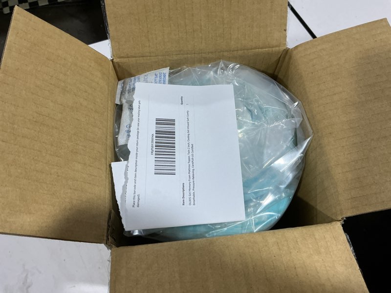 Condition photo showing Good Condition for olixis gel memory foam mattress topper, twin 2 inch, cooling gel infused soft comfy breathable, pressure-relieving, certipur-us certified 2 inch blue twin