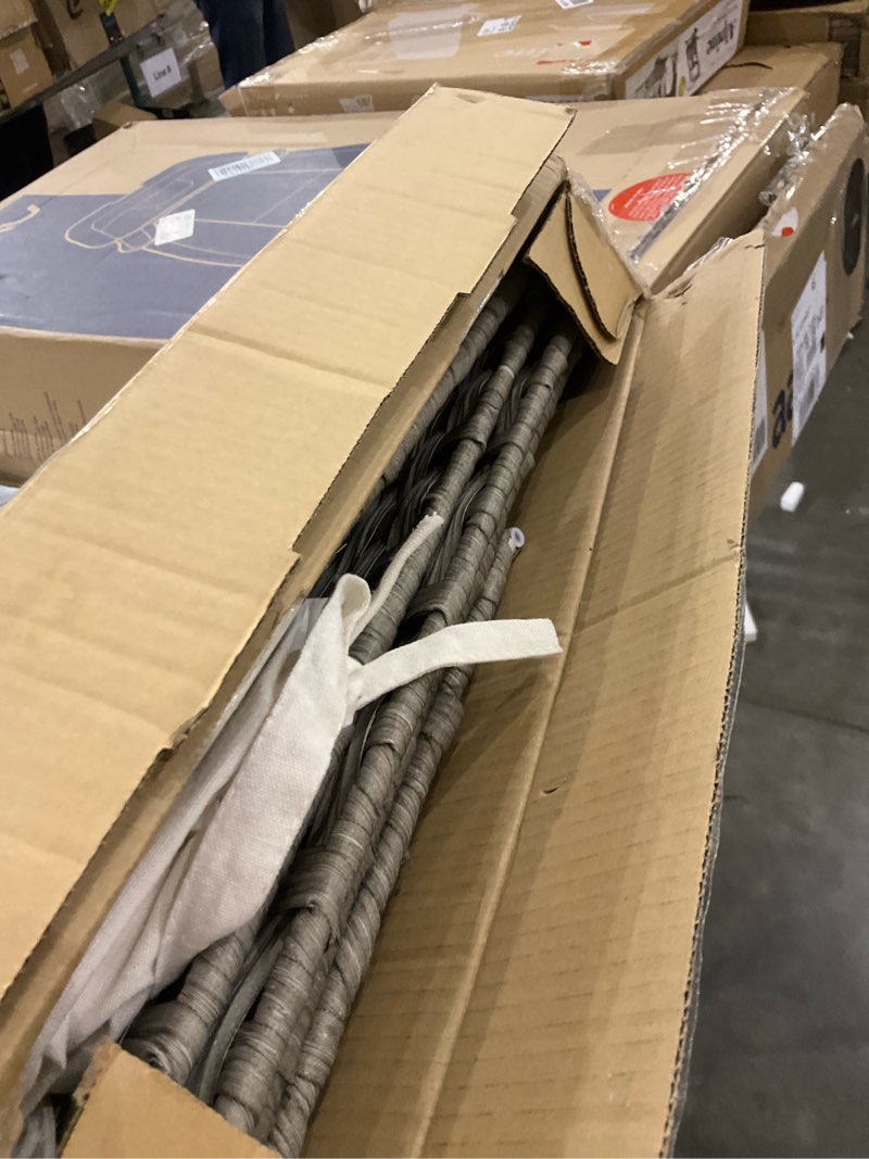 SONGMICS Laundry Hamper with Lid, 23.8 Gallon (90 L) Synthetic Rattan Clothes Laundry Basket with Li