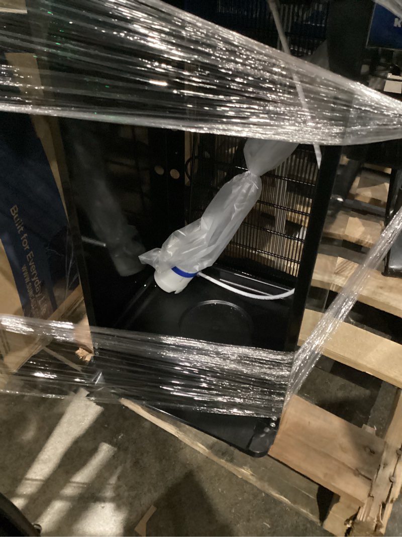 Condition photo showing As Is for primo 5-gallon bottom load black water cooler