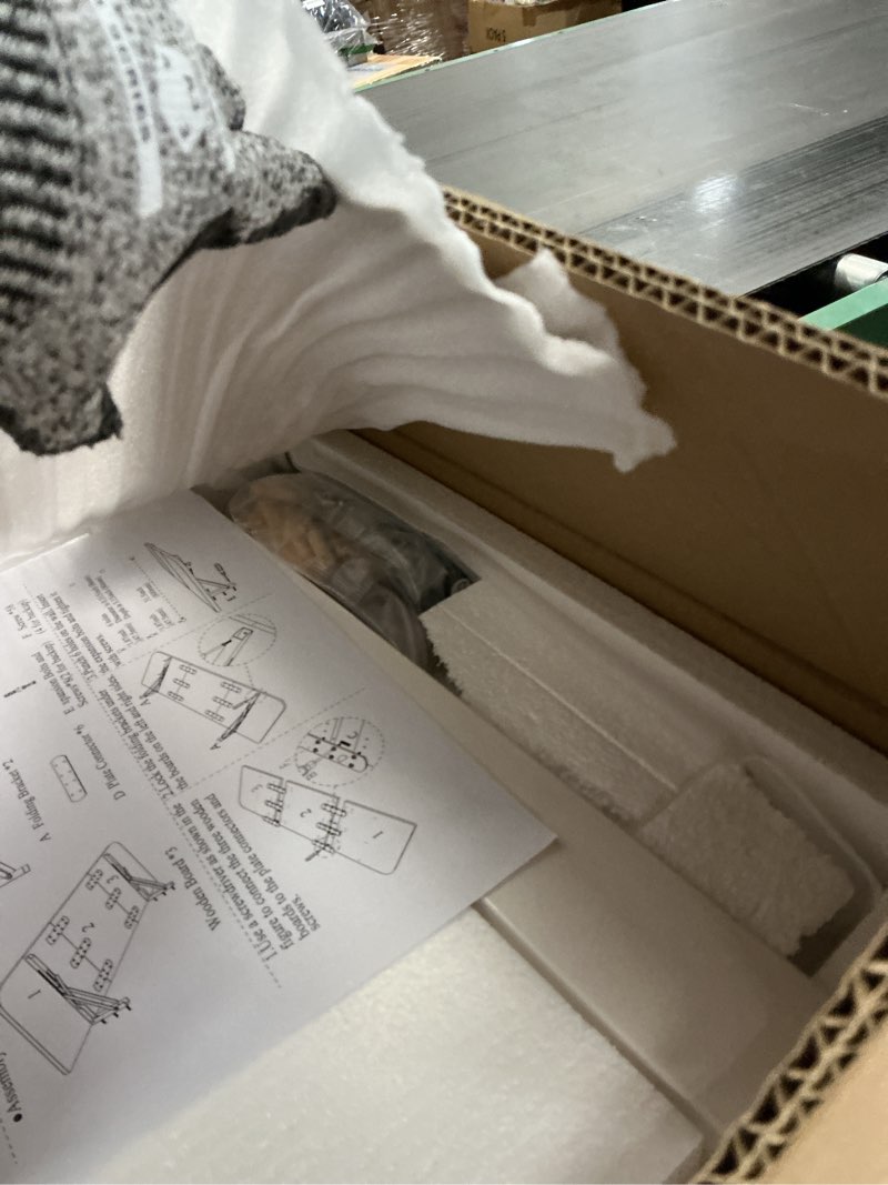 Condition photo showing Good Condition for Baoz Wall Mounted Folding Table 47.2''*15.7'', Heavy Duty Laundry Table for Folding Clothes, Wall Desk Fold Down for Small Spaces, Collapsible Foldable Floating Desk for Laundry Room, Office, Kitchen