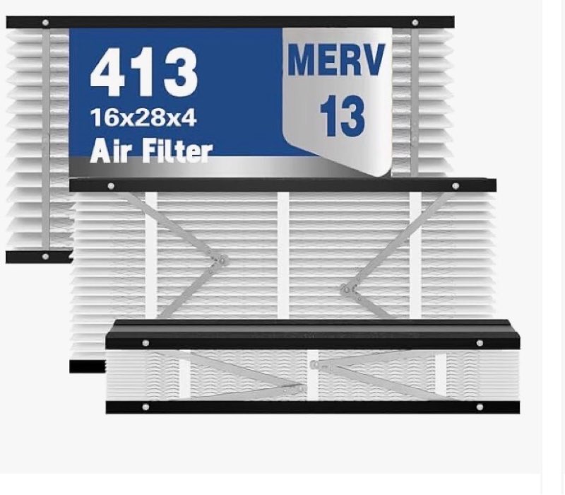 BETTFILTER 2-Pack 413 Replacement Furnace Filter Compatible withAprilAire Air Purifier Model:1410,16