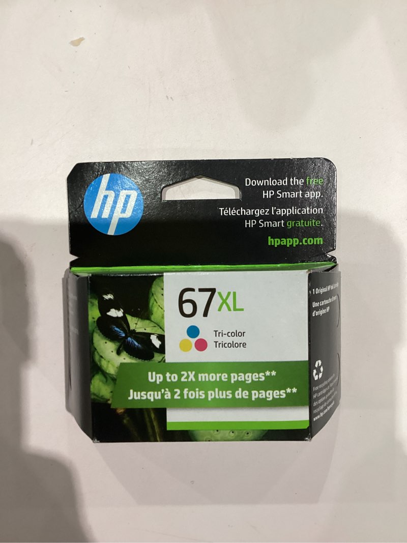 Condition photo showing New/Like New for HP 67XL Tri-Color High-Yield Ink Cartridge Printers | Works with Printer Series: DeskJet 1255, 2700, 4100; Envy 6000, 6400 | Eligible for Instant Ink | 3YM58AN