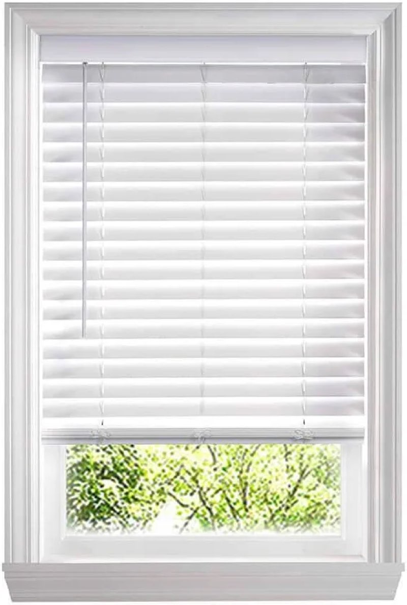 Cordless Faux Wood Blinds for Windows