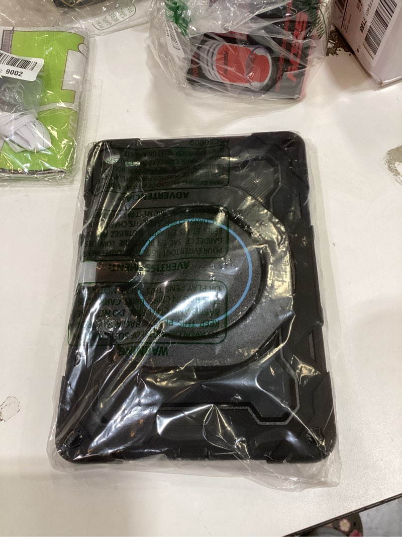 Condition photo showing New/Like New for ROISKIN Kids Case for iPad 9th 8th 7th Generation 10.2 inch (2021 2020 2019)?15ft Drop Protection? 360 Rotating Kickstand Shoulder Strap Hand Grip Pencil Holder Kids Case for iPad 10.2 inch Black