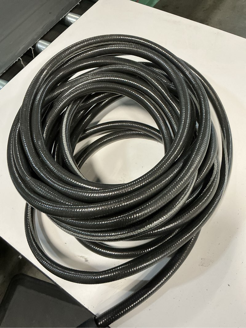 Condition photo showing As Is for neverkink teknor apex 5/8-in x 50-ft heavy kink free vinyl gray coiled hose