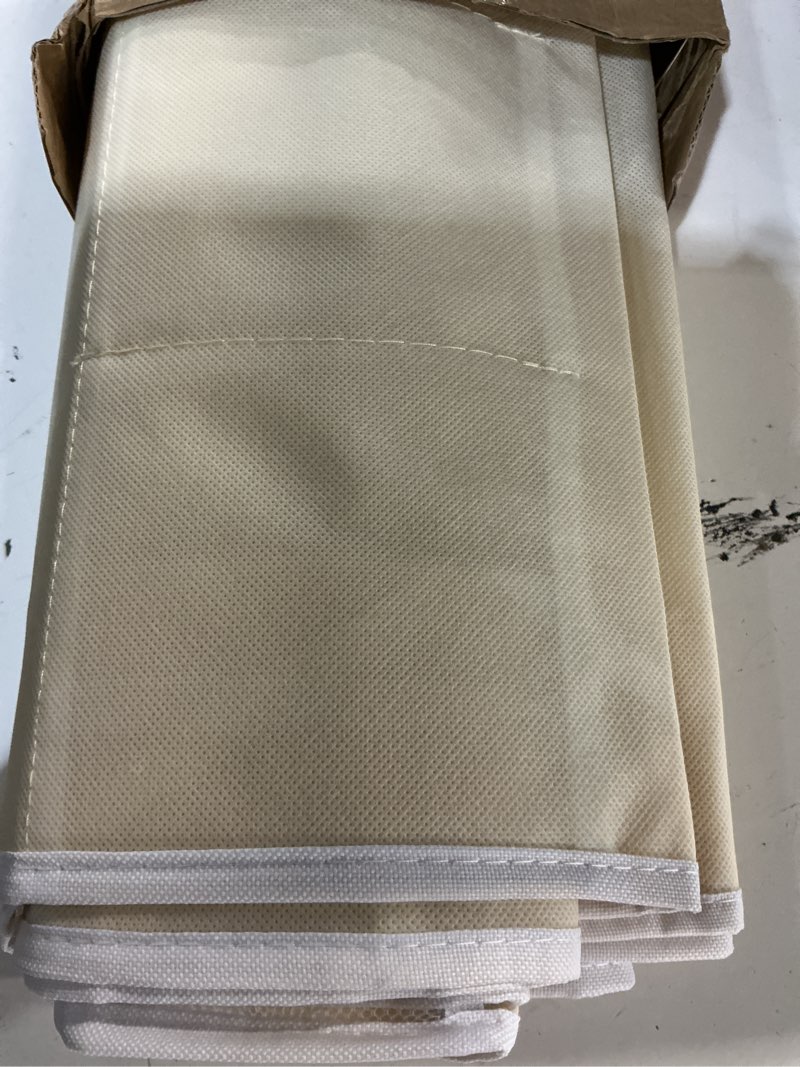 Condition photo showing Good Condition for criusia over the door organizer, 6-shelf closet hanging storage with 13 mesh pockets, 55lbs capacity behind the door storage for baby nursery, bathroom, bedroom, and dorm, beige beige 1 pack