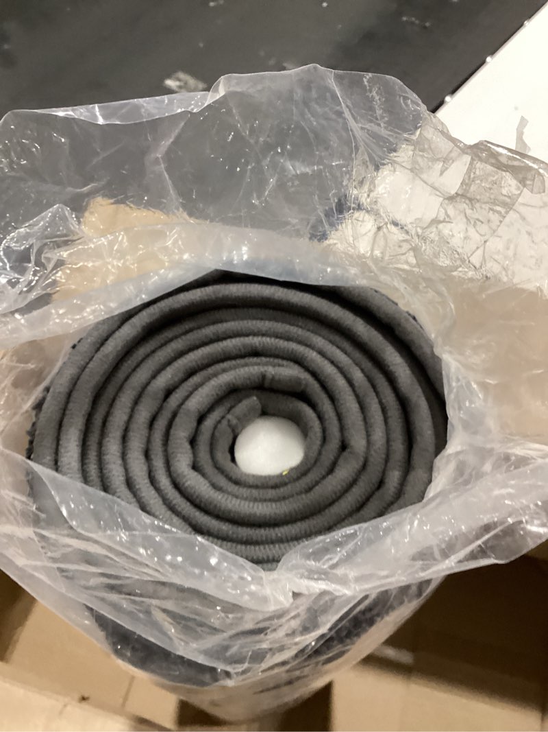 Condition photo showing Good Condition for machine washable (24" x 36"+ 24" x 60"') kitchen rugs set of 2, non slip kitchen mats for floor, absorbent entrance runner rugs for bedroom, hallway, bathroom, door (roll packing) 24" x 36"+ 24" x 60" grey