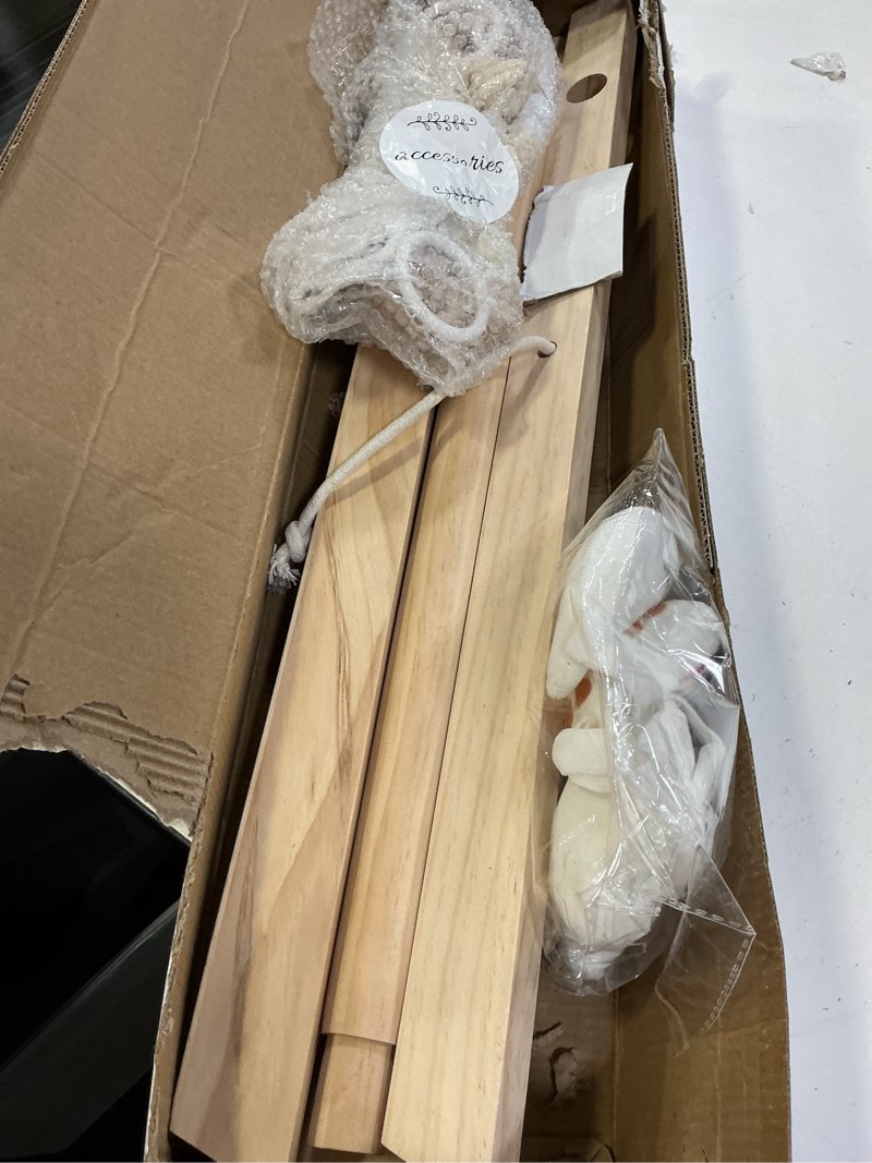 Condition photo showing Good Condition for little dove Foldable Wooden Play Gym with 6 Toys - Infant Activity Gym for Baby Girls and Boys with Hanging Bar - Montessori Newborn Gift Wood Baby Gym