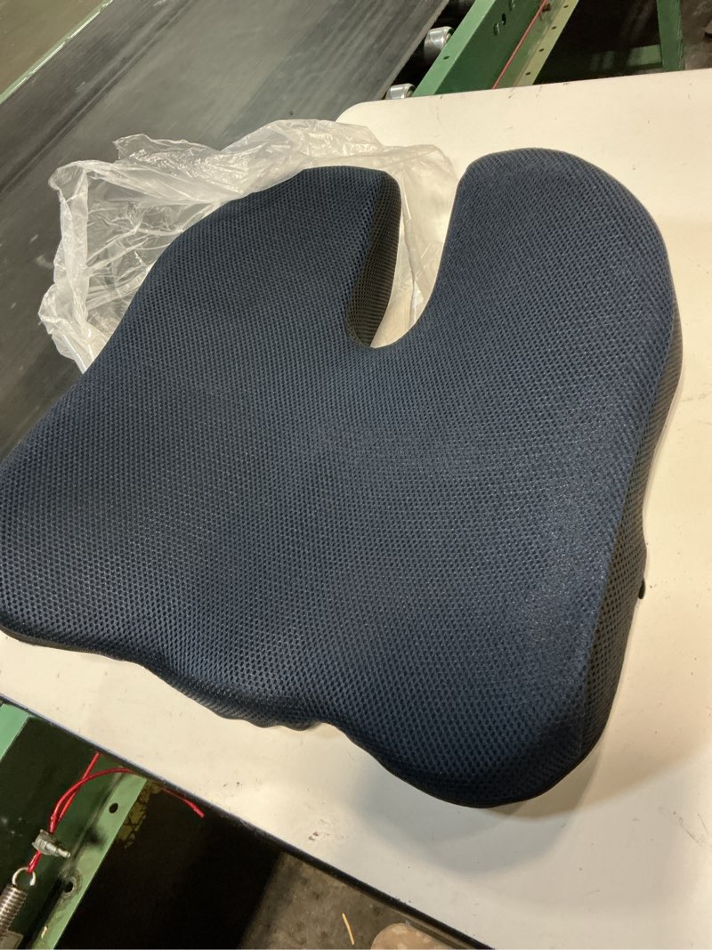 Condition photo showing Good Condition for c cushion lab patented pressure relief seat cushion for long sitting hours on office/home chair, car, wheelchair - extra-dense memory foam for hip, tailbone, coccyx, sciatica blue-black