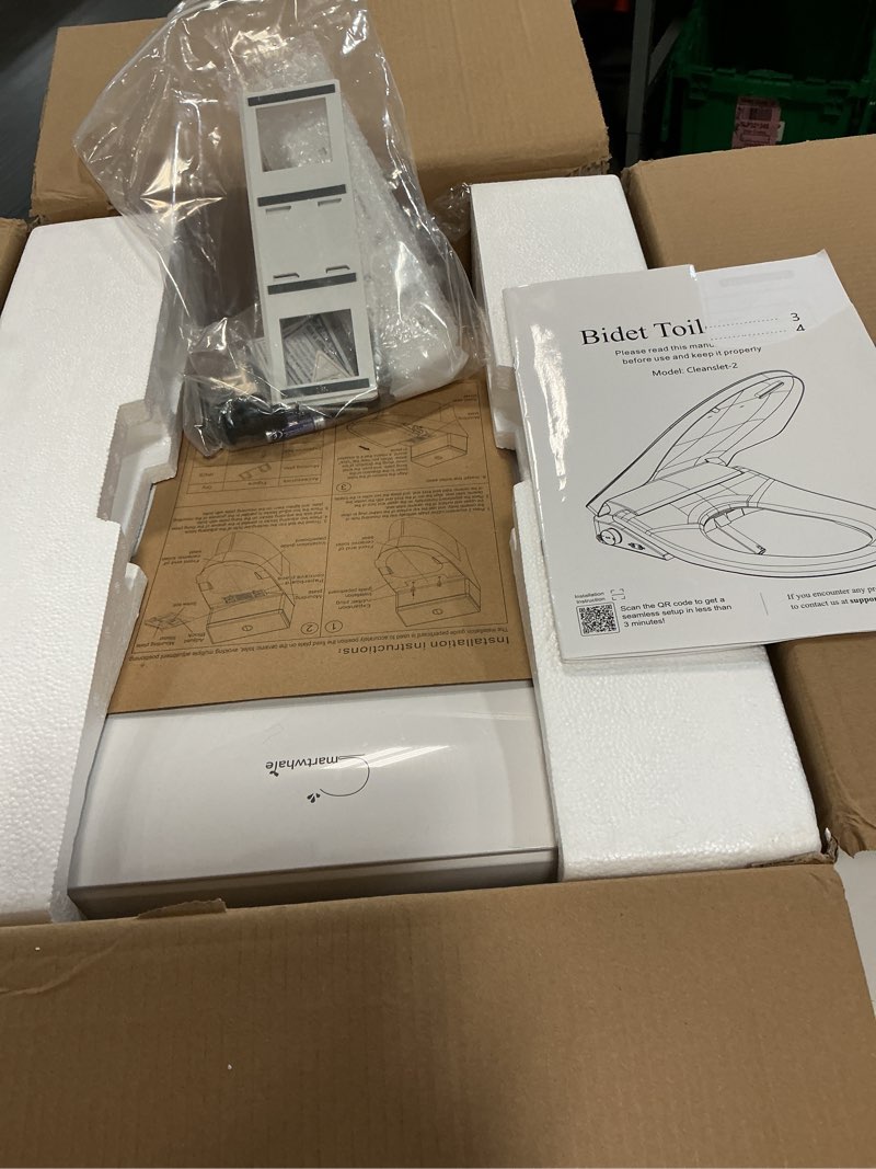 Condition photo showing Good Condition for electric bidet toilet seat, heated toilet seat elongated with instant warm water & dryer, feminine & front rear wash, wireless remote, self-clean nozzle, slow close lid, upgraded silent eco child mode