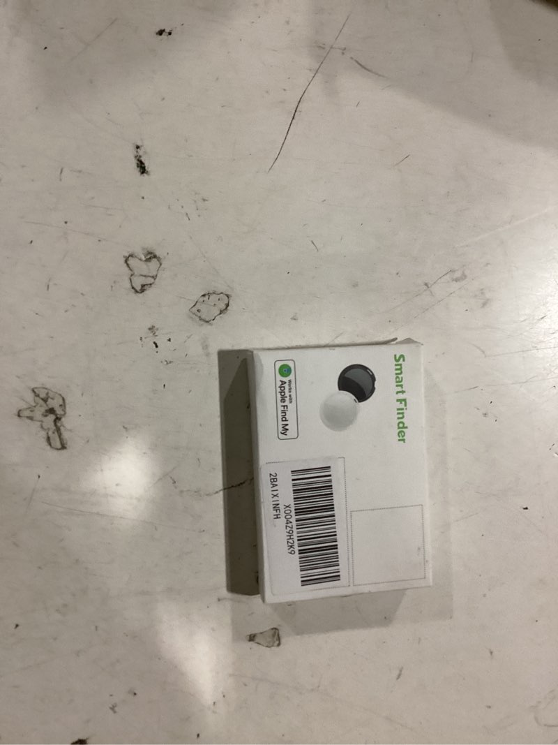 Condition photo showing New/Like New for 2 pack tracker tags [apple mfi certified] pair with apple find my (ios only) bluetooth air smart tags key finder item locator waterproof finder worldwide tracking for pets wallet backpack dogs luggage white