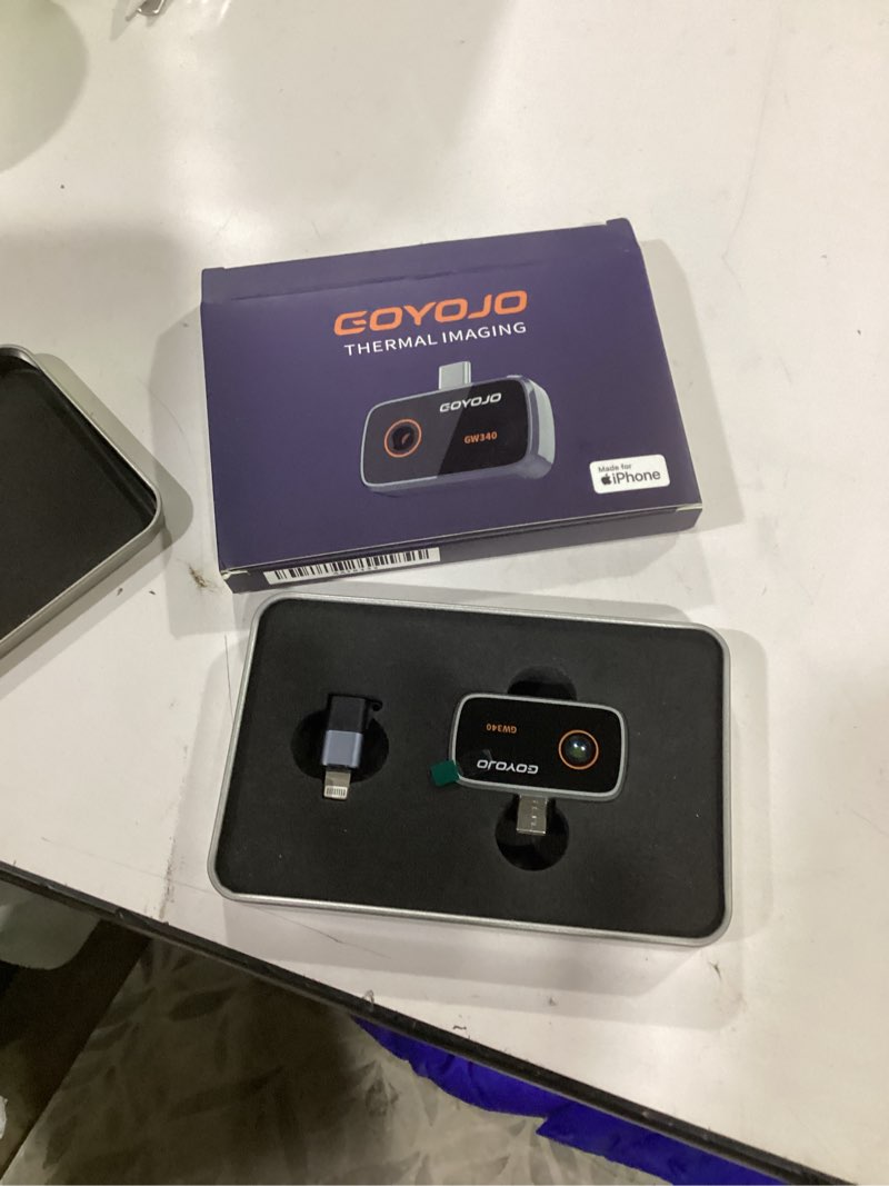 Condition photo showing New/Like New for GW340 Thermal Camera for iPhone/Android/Tablet, 512x384 Super IR Resolution, Thermal Imager iOS 17/16/15 Series & iPads USB-C Port, 256x192 IR Resolution Home Inspection, HVAC, Automotive -4°F~752°F 512x384 (Clearer)