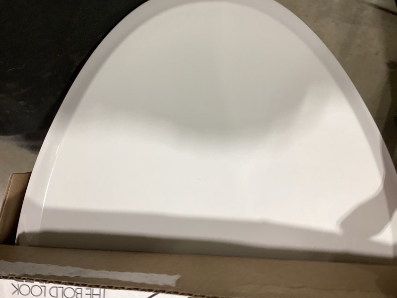 Condition photo showing Good Condition for KOHLER 4636-RL-0 Cachet ReadyLatch Elongated Toilet Seat Slow Close, Soft Close Toilet Seat Quiet Lid, Contoured Grip-Tight Bumpers Installation Hardware, Apartment Essentials, White White Elongated Ready Latch