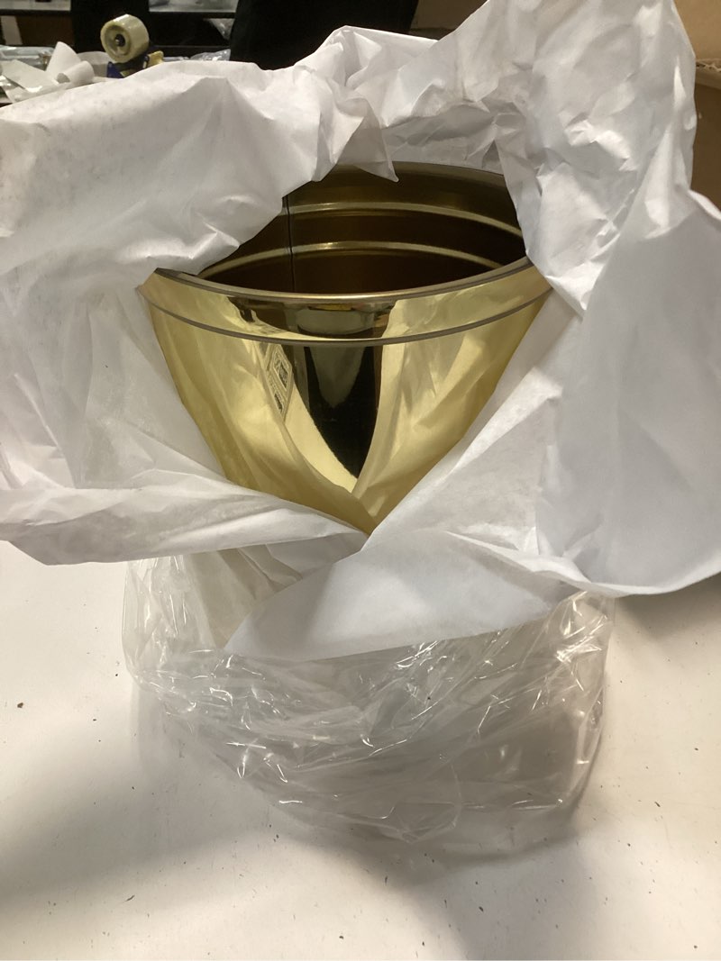 Condition photo showing New/Like New for 14L/2.6GAL?Gold Bathroom Trash can,Brushed Brass Garbage can,Small Gold Wastebasket for Bathroom,Office,Hotel,Restaurant(Gold14)