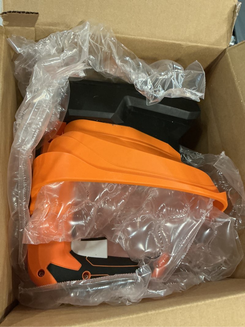 Condition photo showing Good Condition for Electric Seed & Fertilizer Spreader, Type-C Rechargeable Handheld Lawn & Salt Spreader, 6 Speeds & 8 Flow Settings, 3.3L Capacity, 16.5 ft Wide Spread for Grass Seed & Ice Melt (Battery Included) Orange