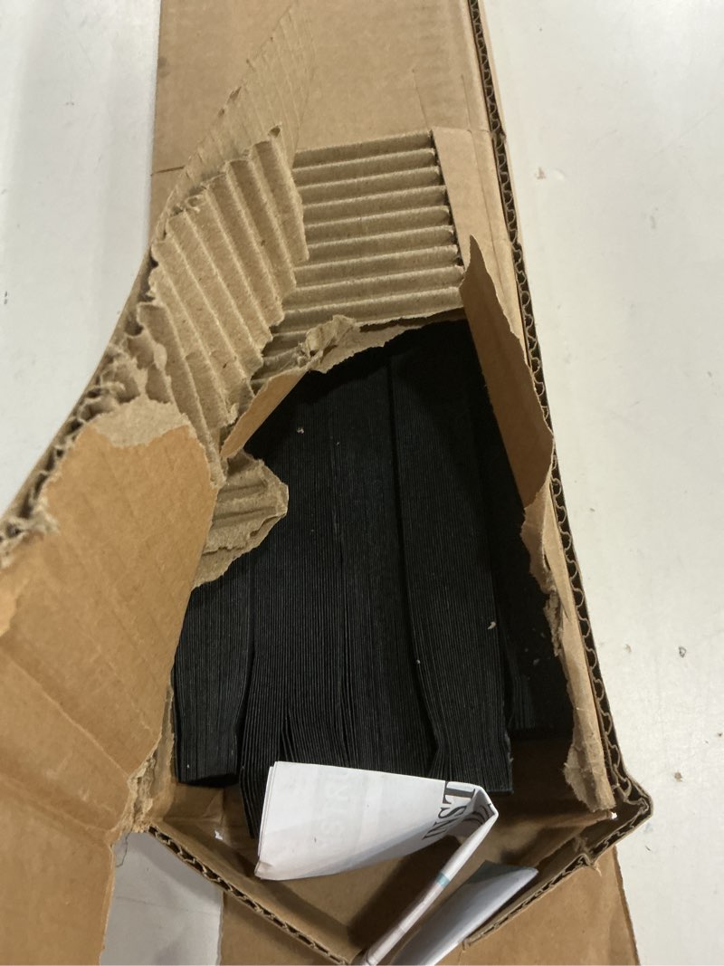 Condition photo showing As Is for MYshade 6 Pack Temporary Blackout Paper Shades for Windows,Paper Pleated Blinds with Adhesive,No Tools No Drilling Free Cut Size Temporary Room Darkening Shades(Black, 36\" W x 72\" H) Black 36\"W*72\"H - 6 PC