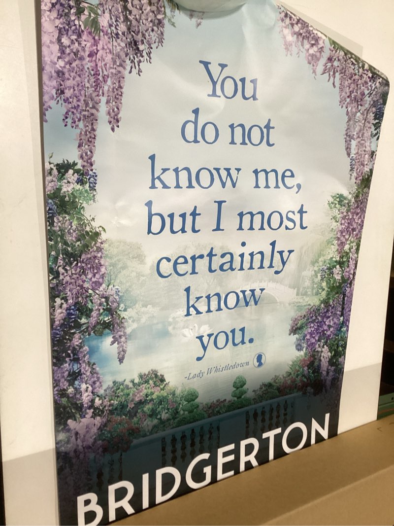 Condition photo showing Good Condition for netflix bridgerton - you don't know me wall poster, 34l x 22.4w, premium unframed version premium unframed version 34l" x 22.4w"