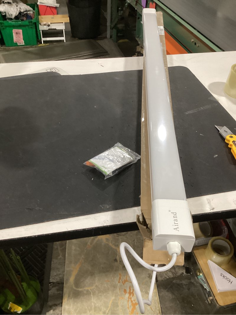 Condition photo showing Good Condition for airand 4ft plug in ceiling light, linkable 5000k led shop lights with on/off switch, 36w 3600lm garage light fixture, ip66 waterproofing tube light for bathroom, workshop, office, basement