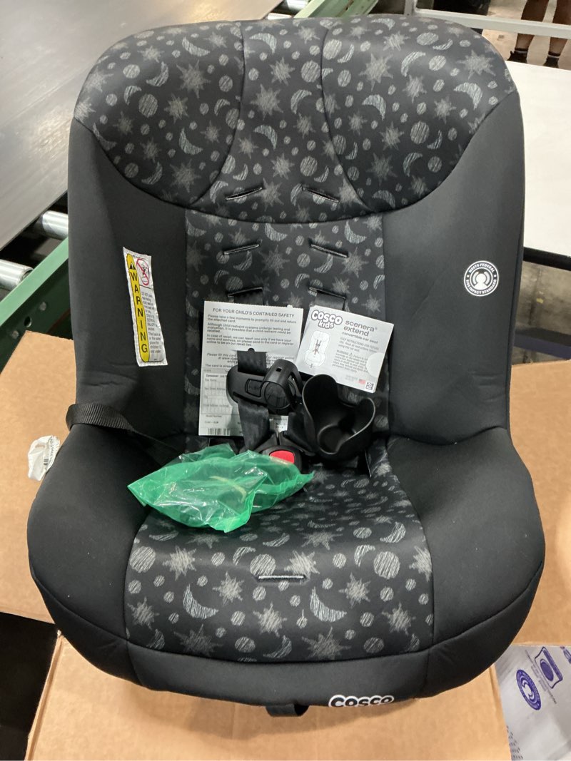 Condition photo showing Good Condition for cosco kids scenera extend infant & toddler convertible car seat, moonlit night, black