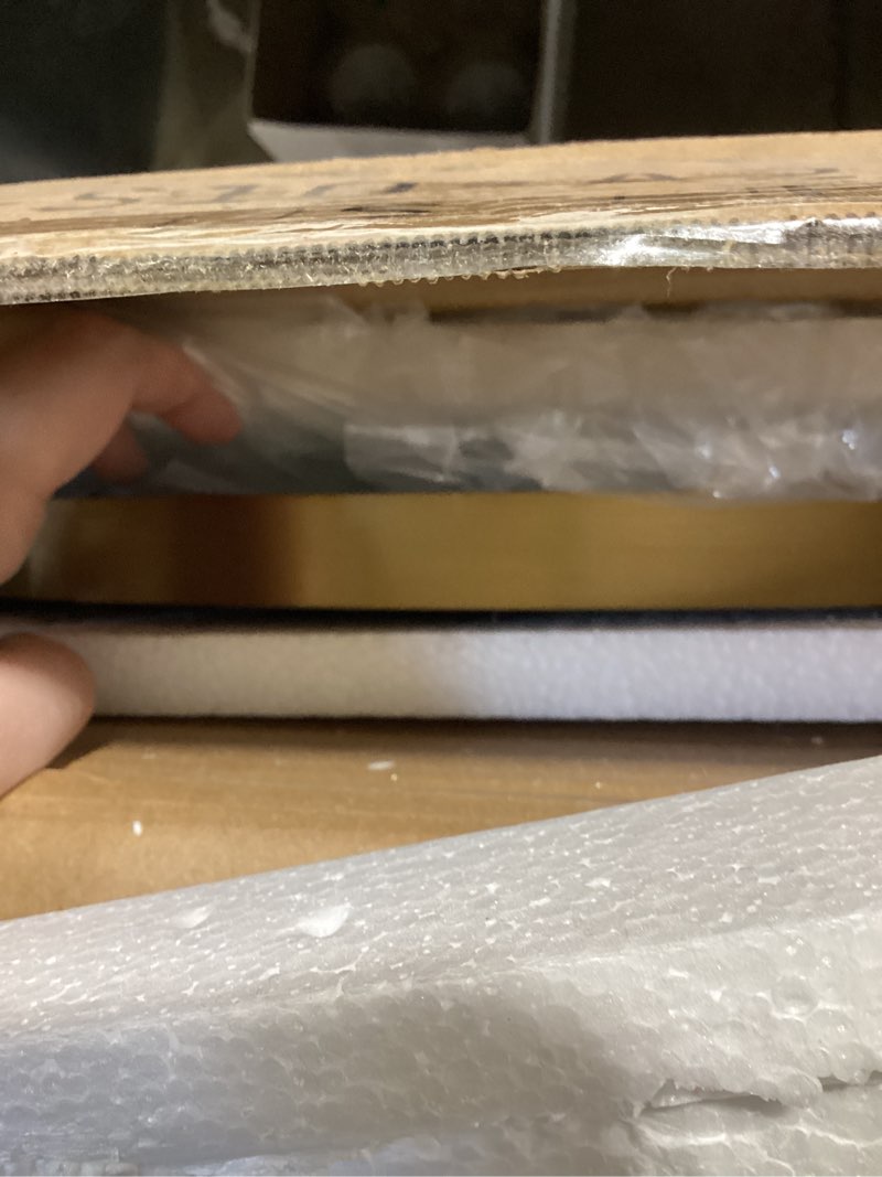 Condition photo showing Good Condition for ANDY STAR Arched Mirror, 22" x 35" Gold Bathroom Mirror in Stainless Steel Metal Frame, Arch Top Rounded Corner 1" Deep Set Design Wall Mount Hangs Vertical