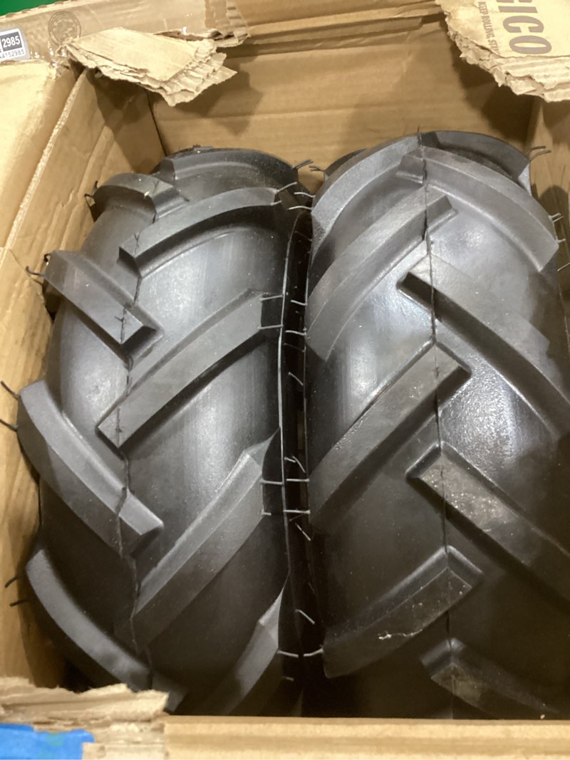 Condition photo showing Good Condition for gicool 13x5.00-6" tiller tire and wheel, ?3/4" axle size?, 3-1/8" centered hub, compatible with craftsman & troy-bilt tiller replacement
