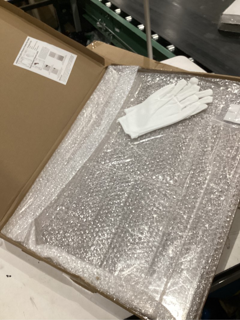 Condition photo showing Good Condition for 16x20 acrylic floating art frame for wall mount, clear magnetic picture frame for artwork display,certificates documents frames for family,office,wedding