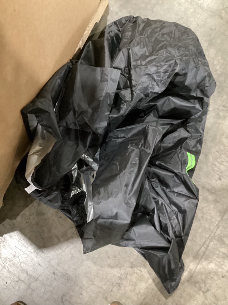 Condition photo showing Good Condition for motorcycle cover waterproof outdoor storage with lock-holes, zipper storage bag & night reflective design, all season protection powersports vehicle covers fits up to 86.5" motorcycles