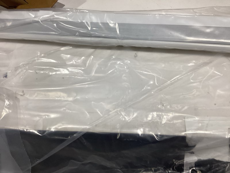 Condition photo showing As Is for lazblinds cordless cellular shades, no tools no drill blackout honeycomb shades pleated blinds for windows, 17'' w x 36'' h, silver white blackout-silver white 17'' w × 36'' h