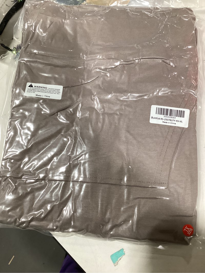 Condition photo showing New/Like New for Bulotus Womens Turtleneck Sweaters Ribbed Knit Split Cowl Neck Tunic Sweaters Khaki X-Large