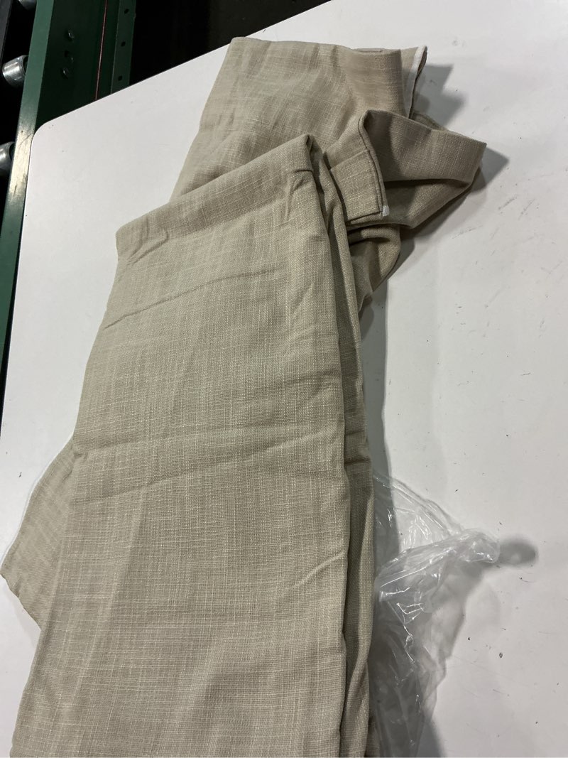 Condition photo showing Good Condition for piped edge cotton curtain - single panel size 48x96in