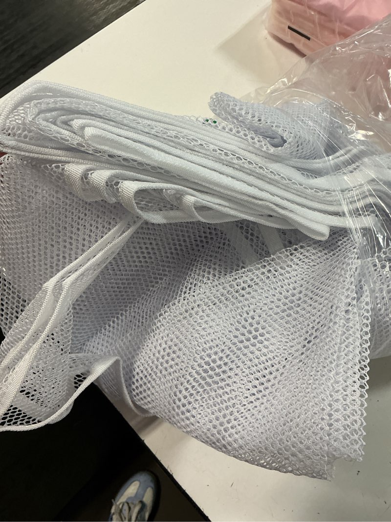 Condition photo showing Good Condition for cupount banister guard for baby- 15ft x 3.3ft white safety mesh netting for pets and kids - stair railing cover for home white 180x39 inch (pack of 1)