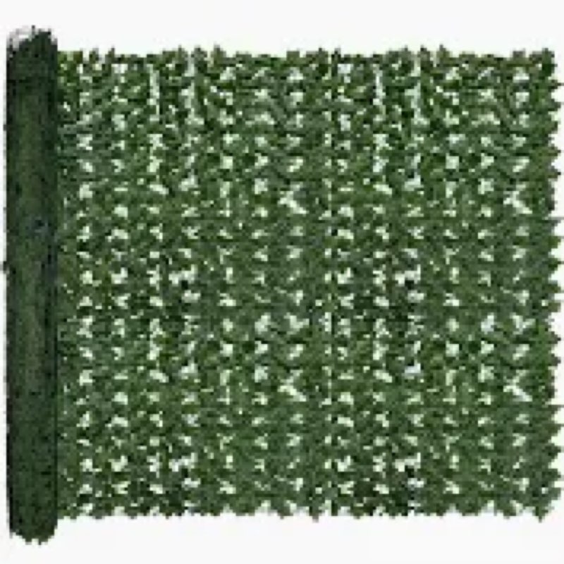 DOPGIB Artificial Ivy Privacy Fence Roll Screen,128" by 72" (64 SQFT) UV-Anti Faux Hedge Fence and F
